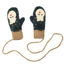 FEITONG Christmas Gloves Winter Warm Gloves for Women Girls Ladies Full Finger Wrist Hanging Neck Thicken Hot Cute Gloves #3