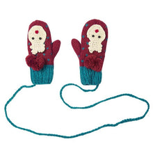 FEITONG Christmas Gloves Winter Warm Gloves for Women Girls Ladies Full Finger Wrist Hanging Neck Thicken Hot Cute Gloves #3