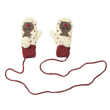 FEITONG Christmas Gloves Winter Warm Gloves for Women Girls Ladies Full Finger Wrist Hanging Neck Thicken Hot Cute Gloves #3